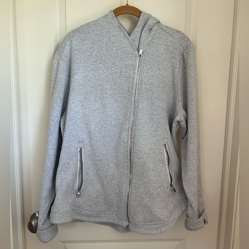 Athleta Light Gray Fleece Jacket